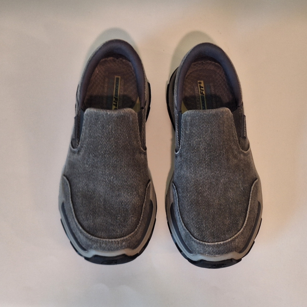 Skechers Respected Fallston Relaxed Fit Air Cooled Memory Foam Charcoal Grey 8 - Picture 2 of 16